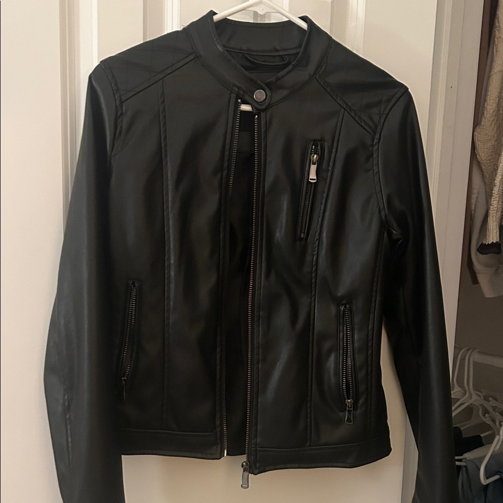 Gorgeous Miss London vegan leather jacket